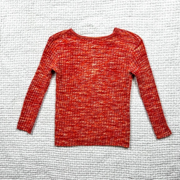 Vintage 90’s Orange Knit Sweater - Picture 5 of 6